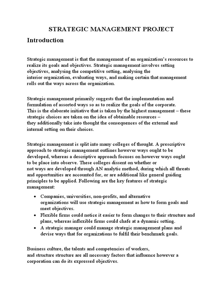 Strategic Management Overview for Coca-Cola | PDF | The Coca Cola ...