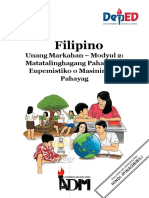 Fil8 - q1 - Mod2 - Matatalinghagang Pahayag at Eupemistiko o Masining Na Pahayag - 08092020 1 For Students
