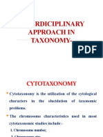Interdiciplinary Approach in Taxonomy - Cytotaxonomy