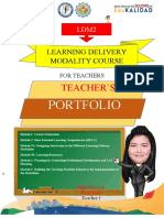 LDM2 Course for Teachers Portfolio Modules