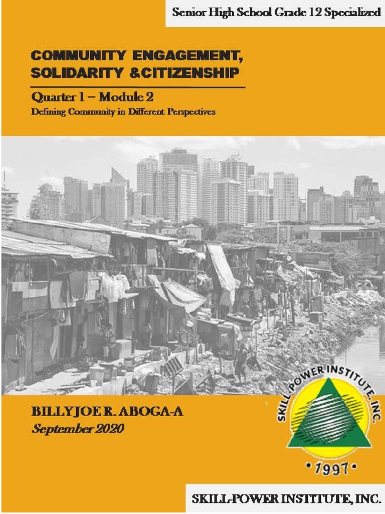 Community Engagement Quarter 2 Module 8 | PDF | Community | Social Science