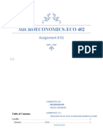 Microeconomics-Eco 402: Assignment # 01