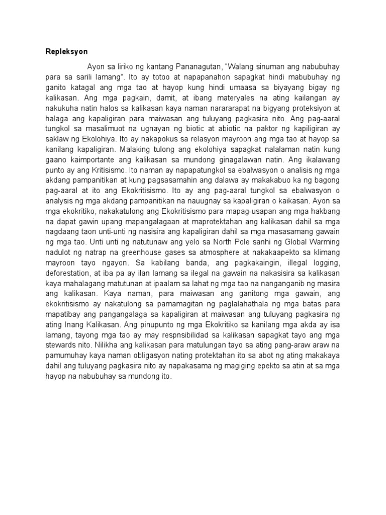 Repleksyon | PDF