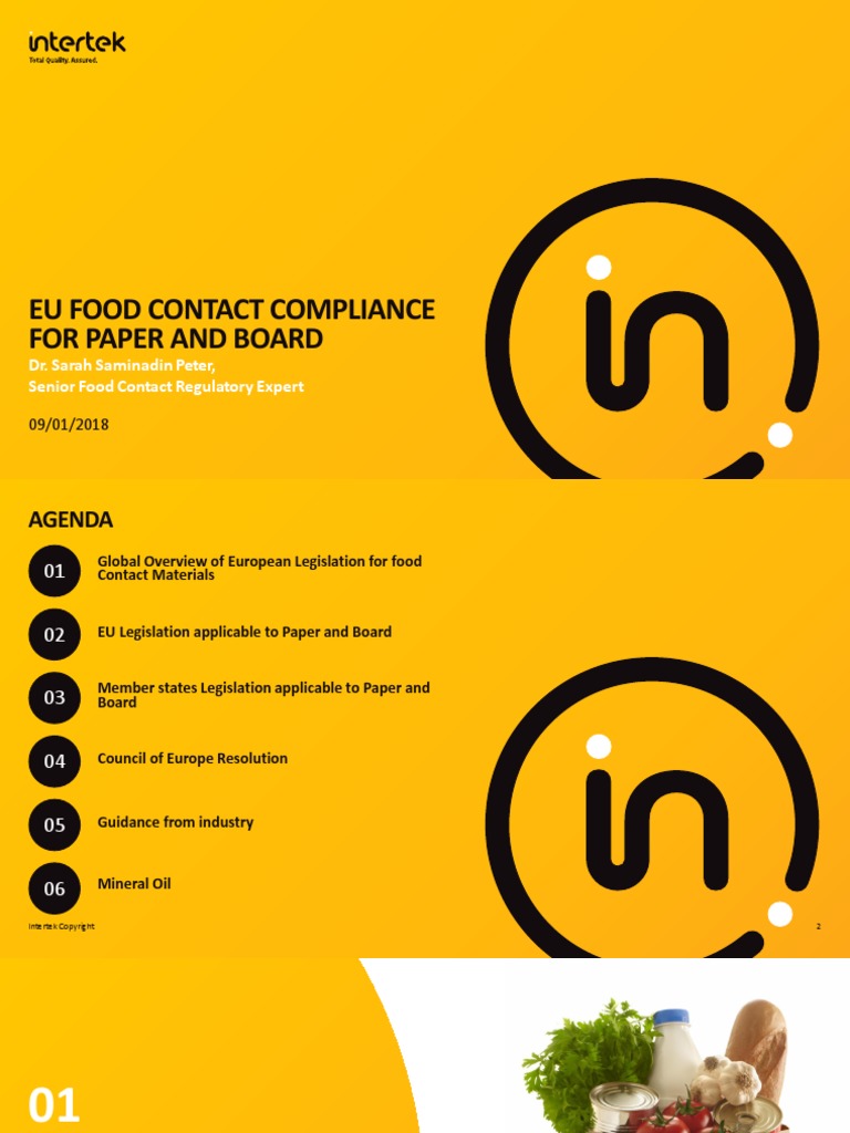 20180109 Intertek inar EU Food Contact Compliance For Paper and Board PDF Paper