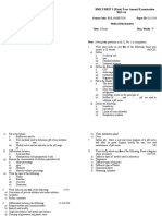 BMLT/BRIT I (First) Year Annual Examination 2015-16