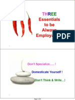 Three Essentials To Be Always Employable