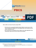 Security Features in PBCS