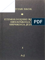 Petar Skok - Etimologijski Rječnik Srpskoga Jezika Knjiga Prva - A-J PDF