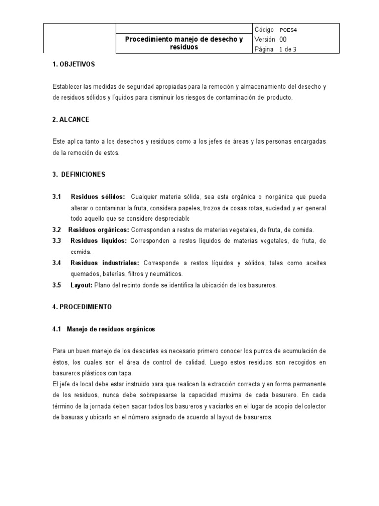 Manejo Seguro de Desechos y Residuos | PDF | Vertedero | Residuos