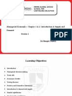 Managerial Economics - Chapter 1 & 2-Introduction & Supply and Demand Session 1