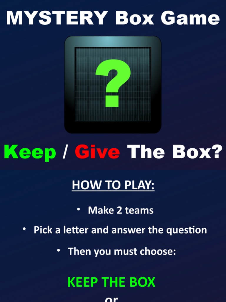 Game of the week- Mystery box game: How to play, rule, purpose