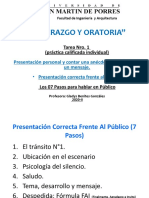 Tarea Nro.1 Presentación Personal-Los 07 Pasos.¿ Cómo Hablar en Público Práctica Calificada Individual.