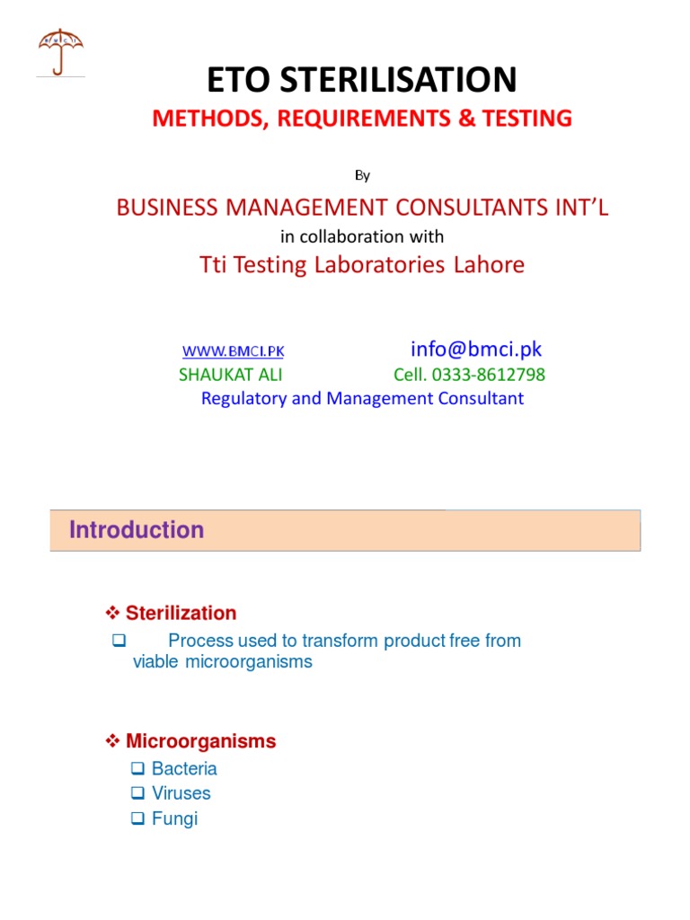 ETO Sterilization Methods and Validation | PDF | Sterilization ...