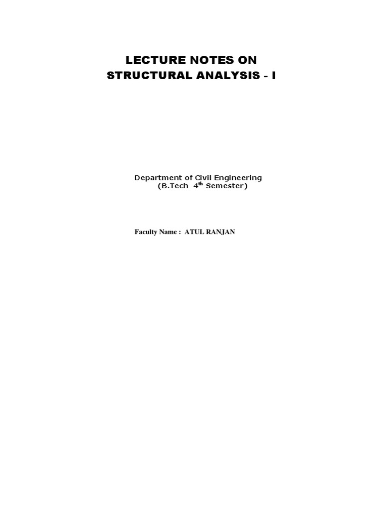 Structural Analysis: Truss Methods | PDF | Truss | Beam (Structure)