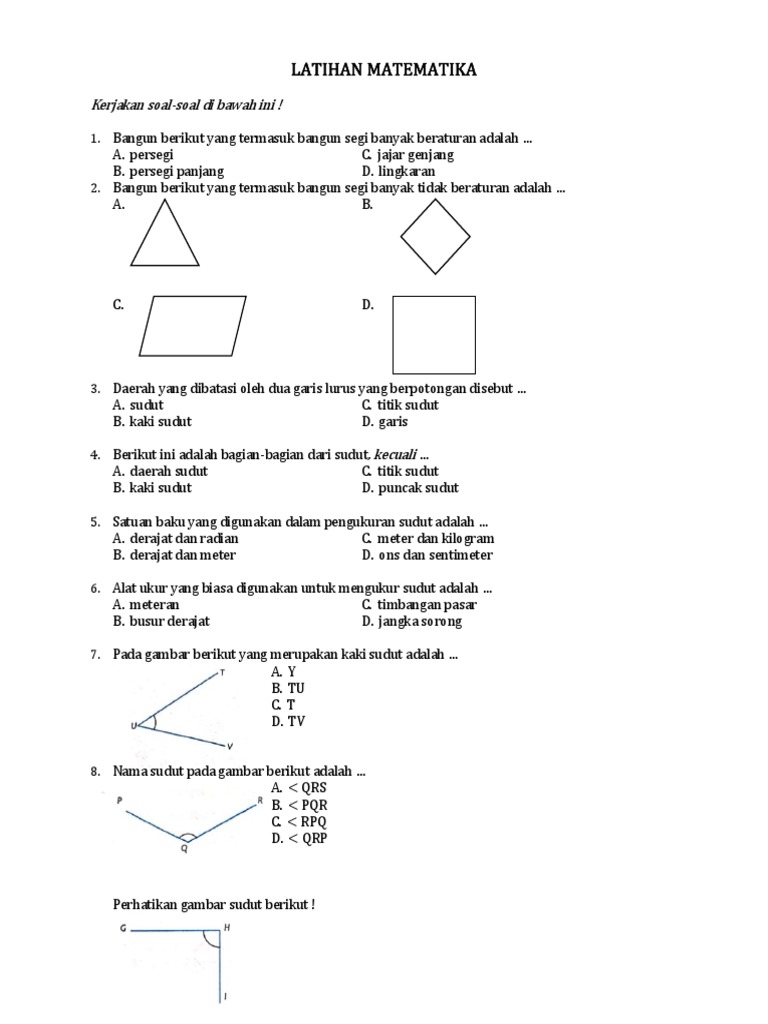 Latihan Matematika Kelas 4