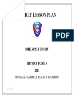 Frontpage Yearly Lesson Plan