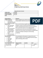 Six Sigma Green Belt Project Charter