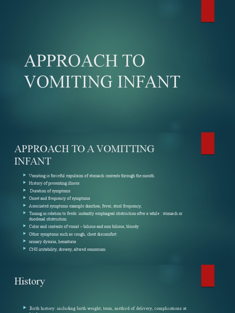 Approach To Vomiting in Infants | PDF | Vomiting | Dehydration