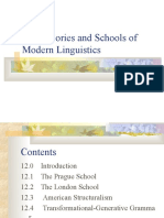 XI Theories and Schools of Modern Linguistics