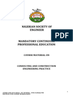 Nigerian Society of Engineer: Course Material On