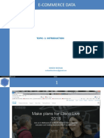 E-Commerce Data: Topic-1: Introduction