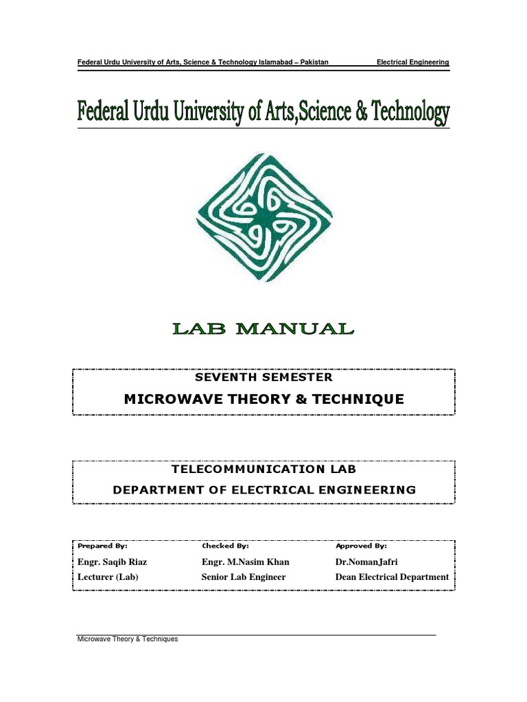 Microwave Theory And Techniques Pdf Antenna Radio Transmission Line