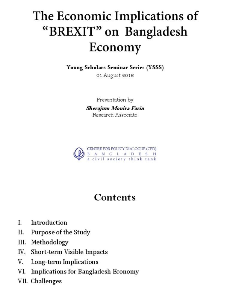 Brexit's Economic Impact on Bangladesh | PDF | Brexit | Remittance