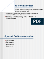 Types of Oral Communication