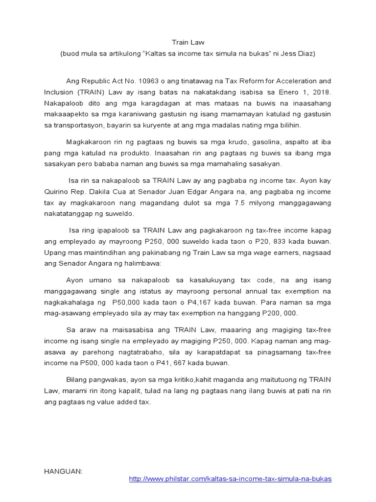 Train Law | PDF