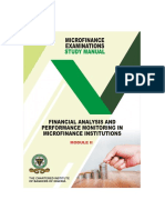 Financial Analysis and Perfomance Monitoring in MFIs (Module II)