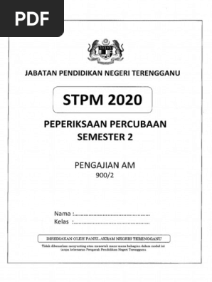 Percubaan Terengganu 2020 Pdf