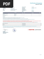 Certificate of Insurance: Inbound Travel