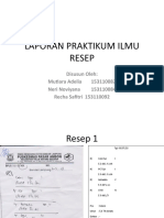 Laporan Praktikum Ilmu Resep