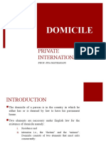 Domicile: Private International Law