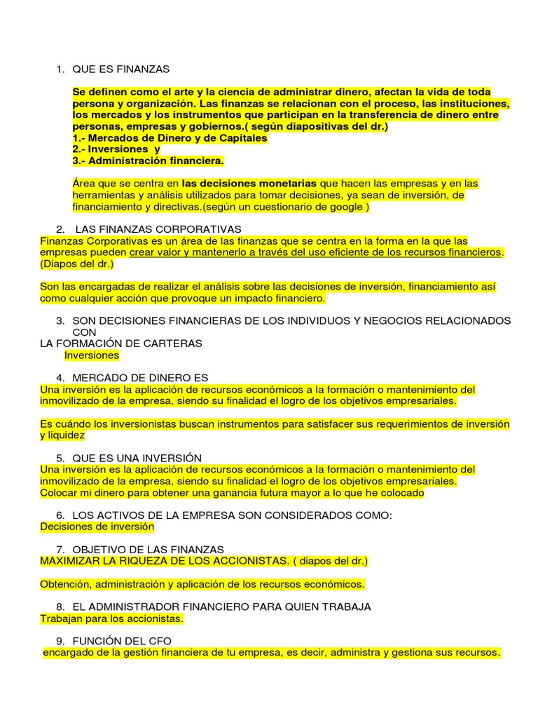 Finanzas Corporativas: Claves y Estrategias | PDF | Inversiones ...