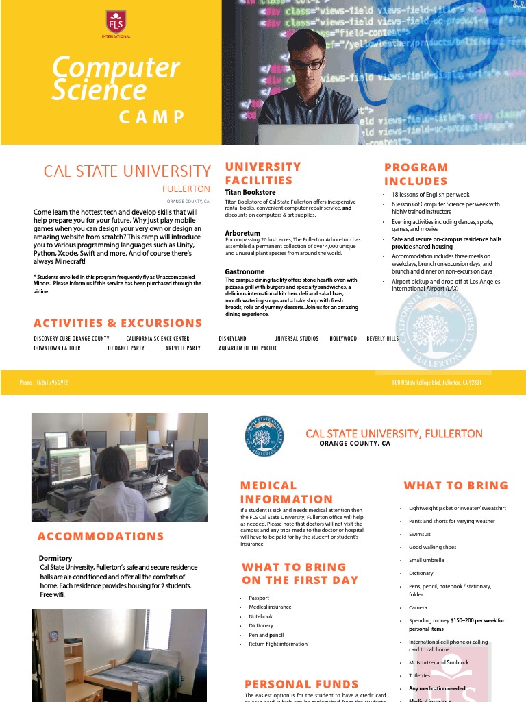 CSUF Computer Science Camp Overview | PDF | Foods | Food And Drink