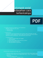 Kelompok Sosial Berdasarkan Cara Terbentuknya