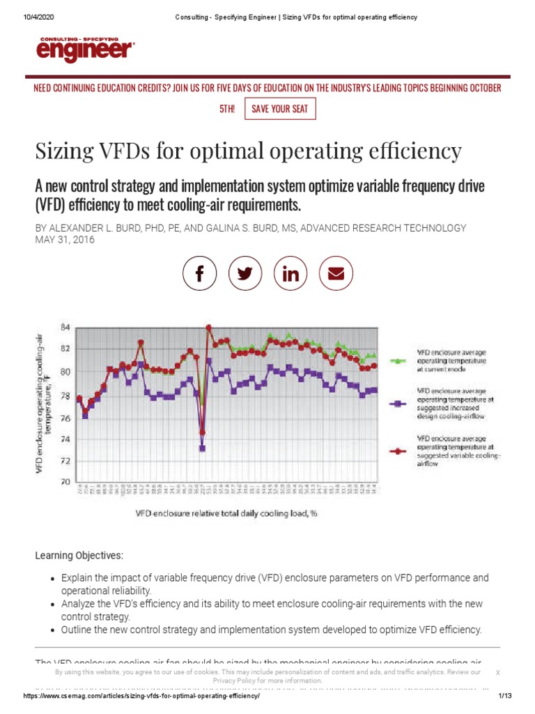 Consulting - Specifying Engineer - Sizing VFDs For Optimal Operating ...