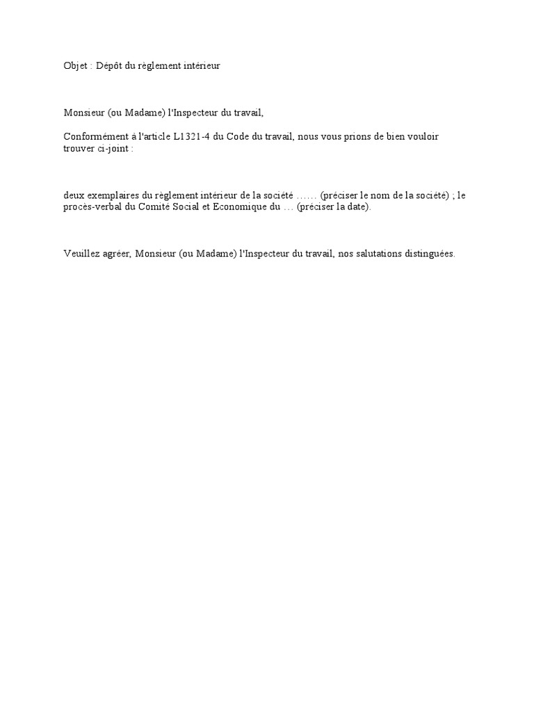 Modèle Lettre Licenciement Nounou Remise En Main Propre Lettre de Remise en Main Propre | PDF