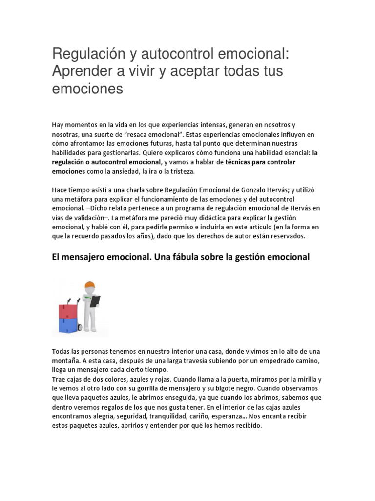 Regulación y Autocontrol Emocional | PDF | Ira | Las emociones