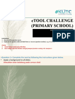 Etool Challenge (Primary School) : Date: 2 September 2020 Day: Wednesday Platform: Online