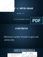 Unit I Spur Gear Lecture 1.5 Minimum Teeth Pinion Rack Interference