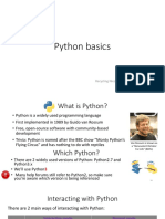 Python Basics: Recycling Nicole's Slides From Year 2016