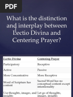 What Is The Distinction and Interplay Between Lectio Divina and Centering Prayer?