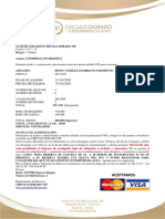 Carta de Reserva Club de Afiliados Circulo Dorado Vip 35417459 Yamile