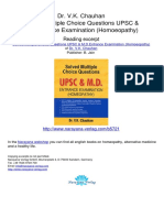 Solved Multiple Choice Questions UPSC M D Entrance Examination Homoeopathy DR V K Chauhan.05721 - 2pathology PDF