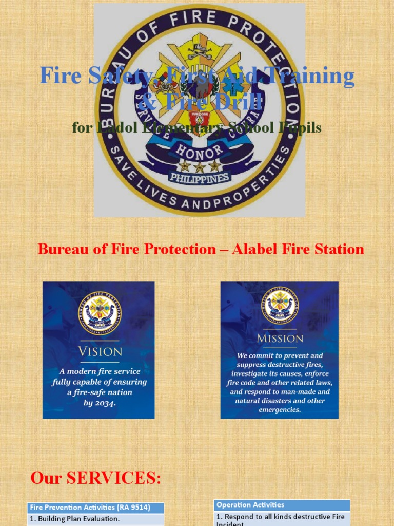 Fire Safety, First Aid Training & Fire Drill For Ladol Elementary