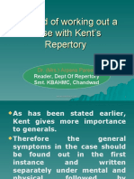 Working out a case with Kent's Repertory