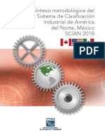 Síntesis Metodológica Del Sistema de Clasificación Industrial de América Del Norte, México SCIAN 2018