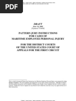 Jury instructions - personal injury, maritime employees - Judge Hornby - 2008 July 10